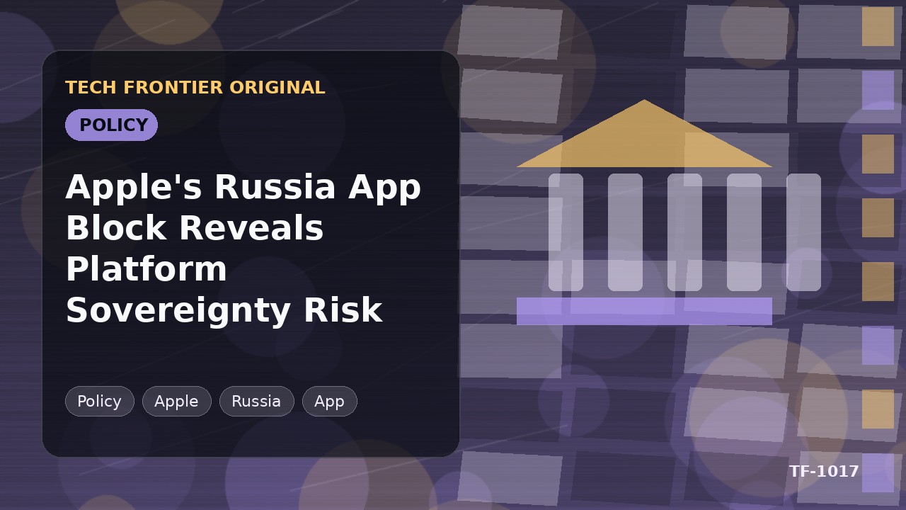 Appleのロシアアプリブロックがプラットフォーム主権リスクを露呈