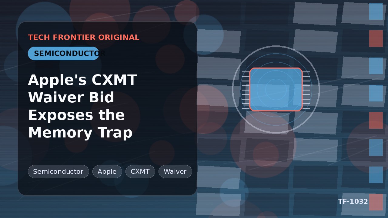 AppleのCXMT免除申請がメモリトラップを露呈
