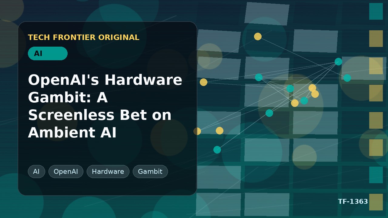 OpenAIのハードウェア戦略:スクリーンレス設計に賭けるアンビエントAIの勝負
