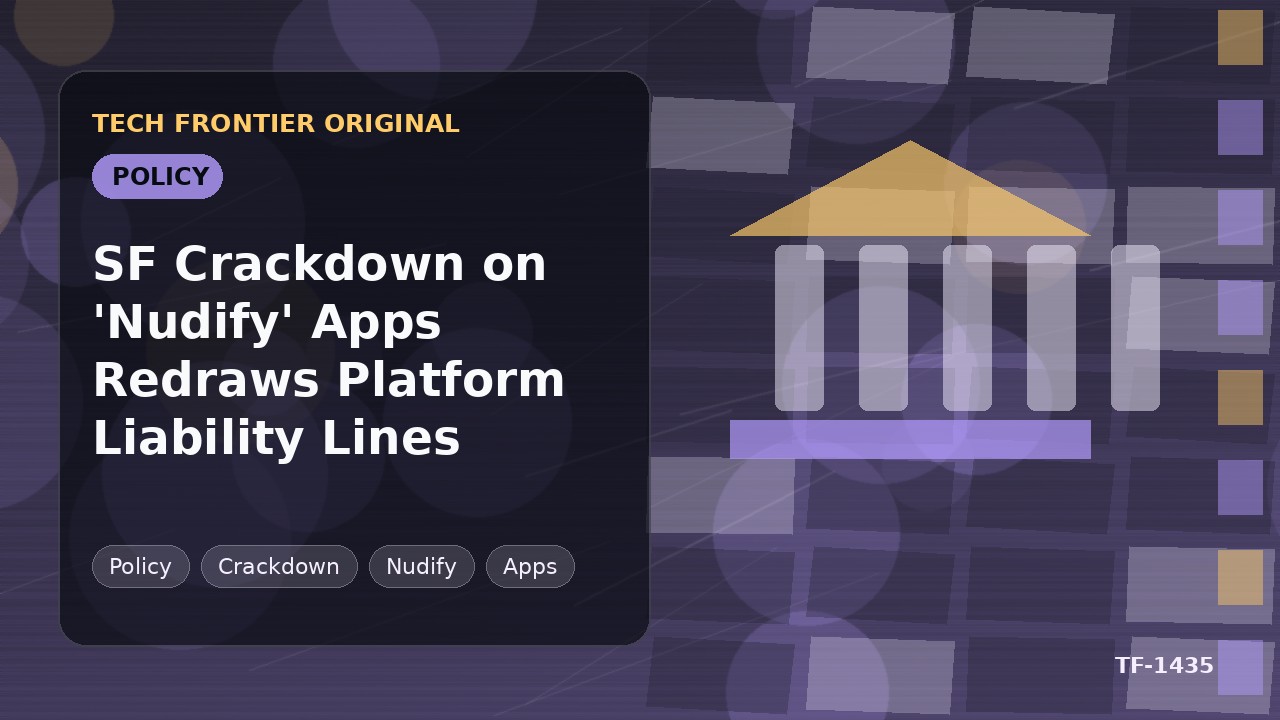 SF市による「Nudify」アプリ取り締まりがプラットフォーム責任の境界線を引き直す