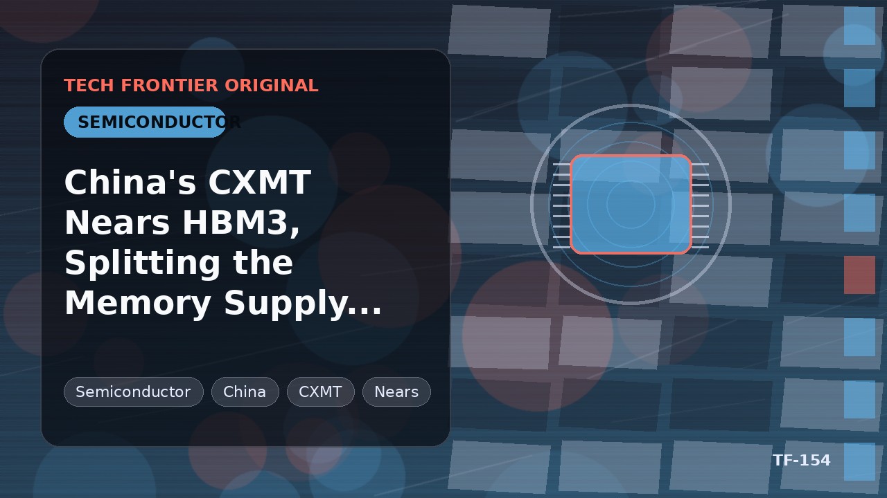 中国のCXMTがHBM3に近づき、メモリサプライチェーンを二分する