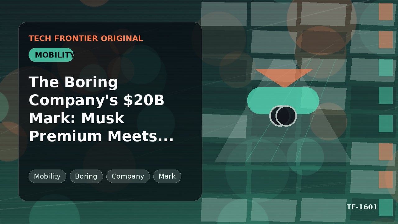 The Boring Companyの200億ドル評価:マスク・プレミアムと現実の狭間