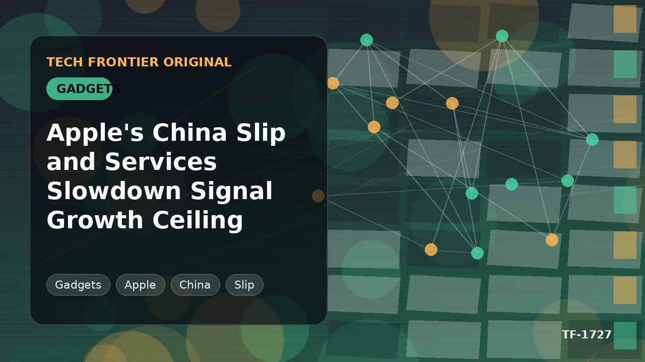 Appleの中国の落ち込みとサービス減速が成長の天井を示唆