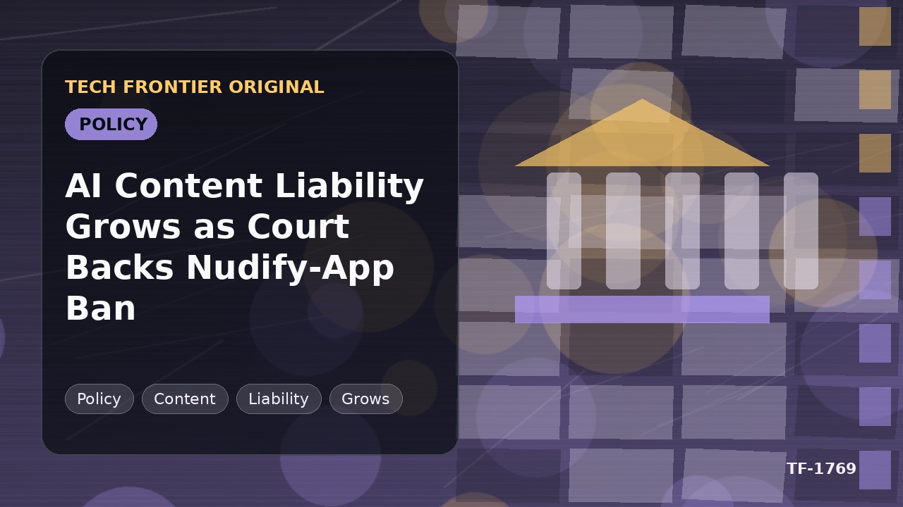 AIコンテンツの責任拡大、裁判所がNudifyアプリ禁止を支持