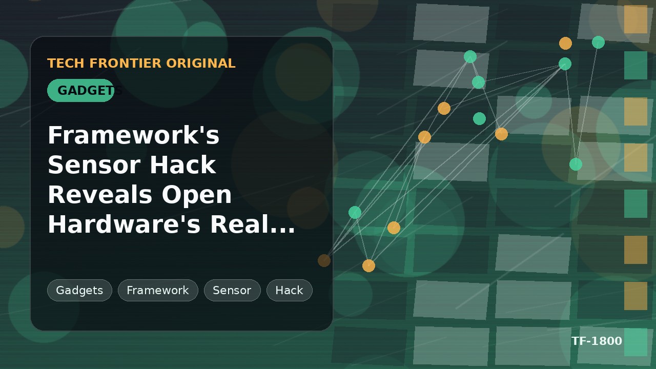 Frameworkのセンサーハックがオープンハードウェアの真の競争優位性を明らかに