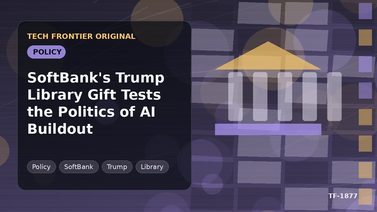SoftBankのトランプ図書館への寄付がAI建設の政治学を試す