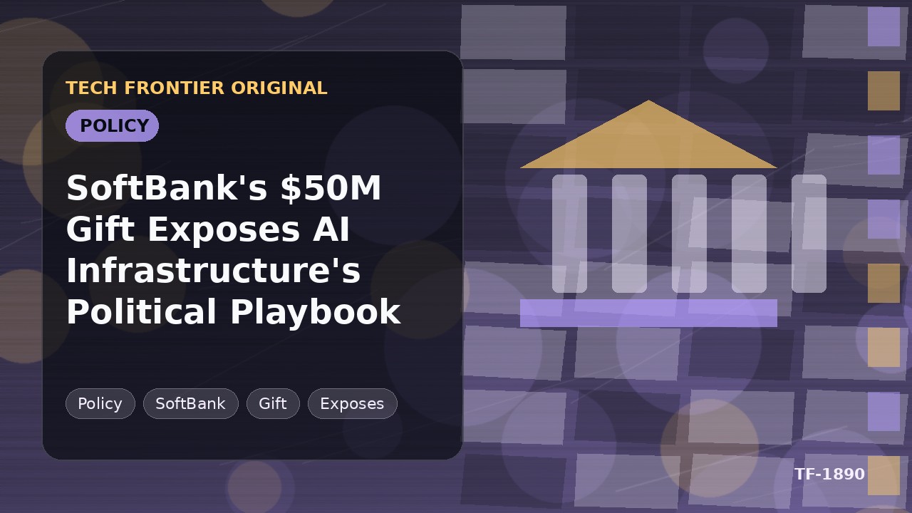 SoftBankの5000万ドル献金がAIインフラの政治的戦略を露呈