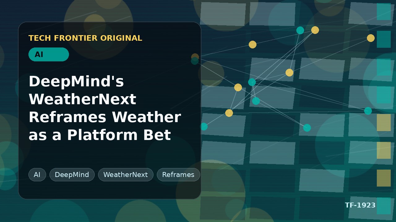 DeepMindのWeatherNextが気象をプラットフォーム戦略として再定義