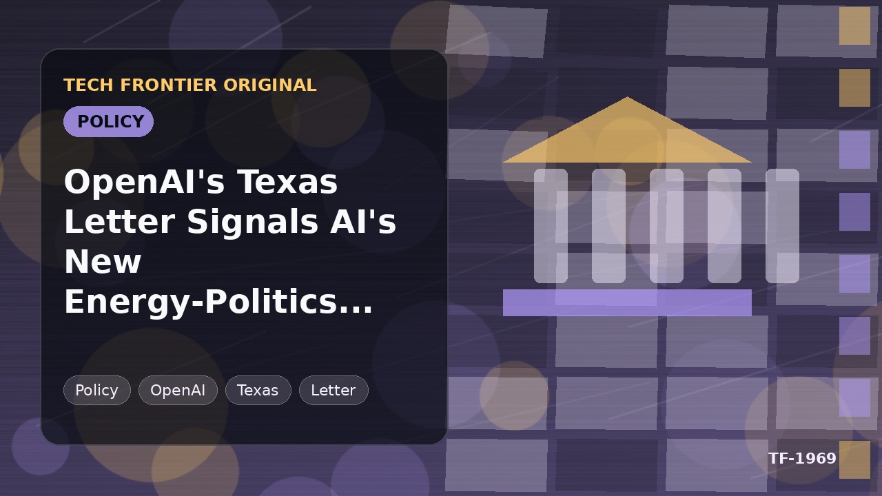 OpenAI's Texas Letter Signals AI's New Energy-Politics Playbook