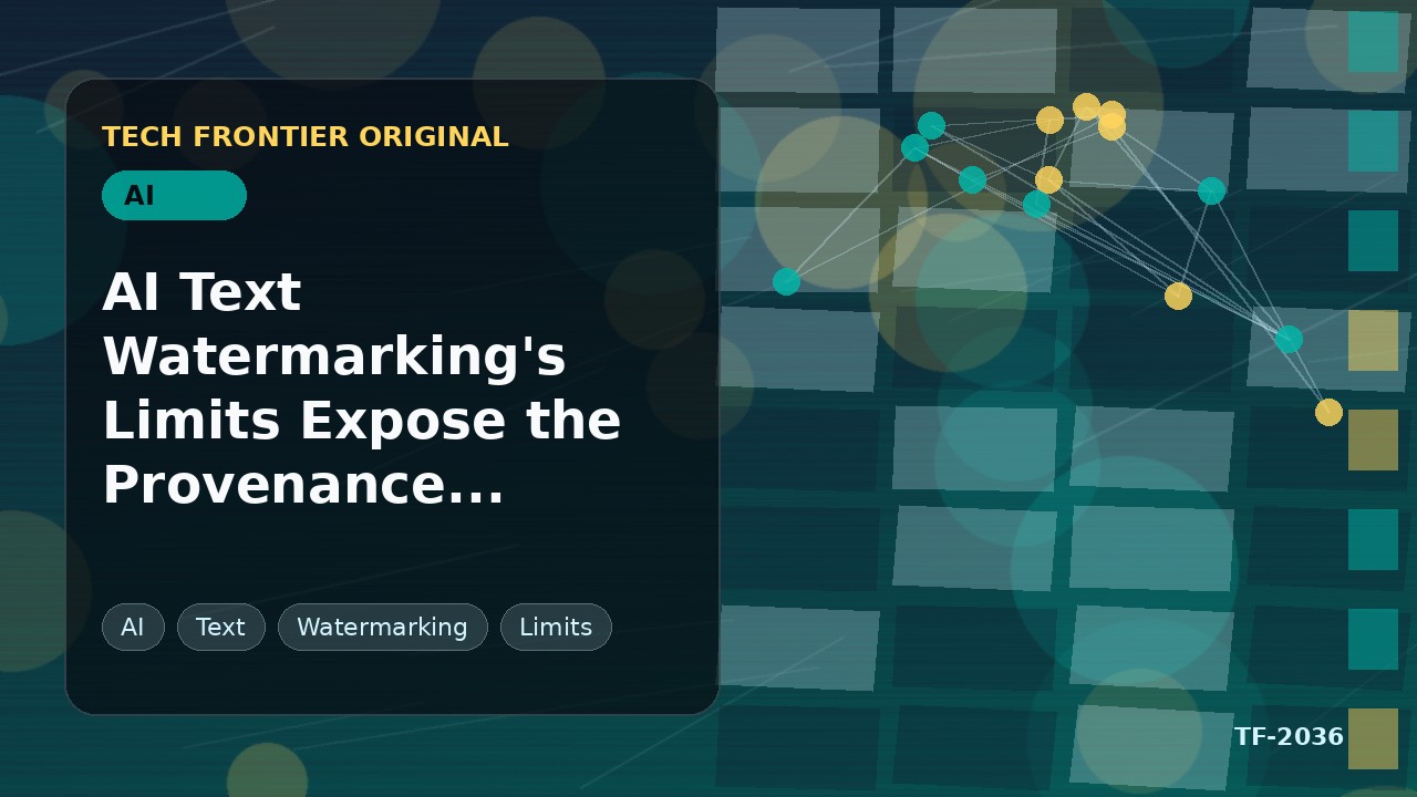 AI Text Watermarking's Limits Expose the Provenance Problem