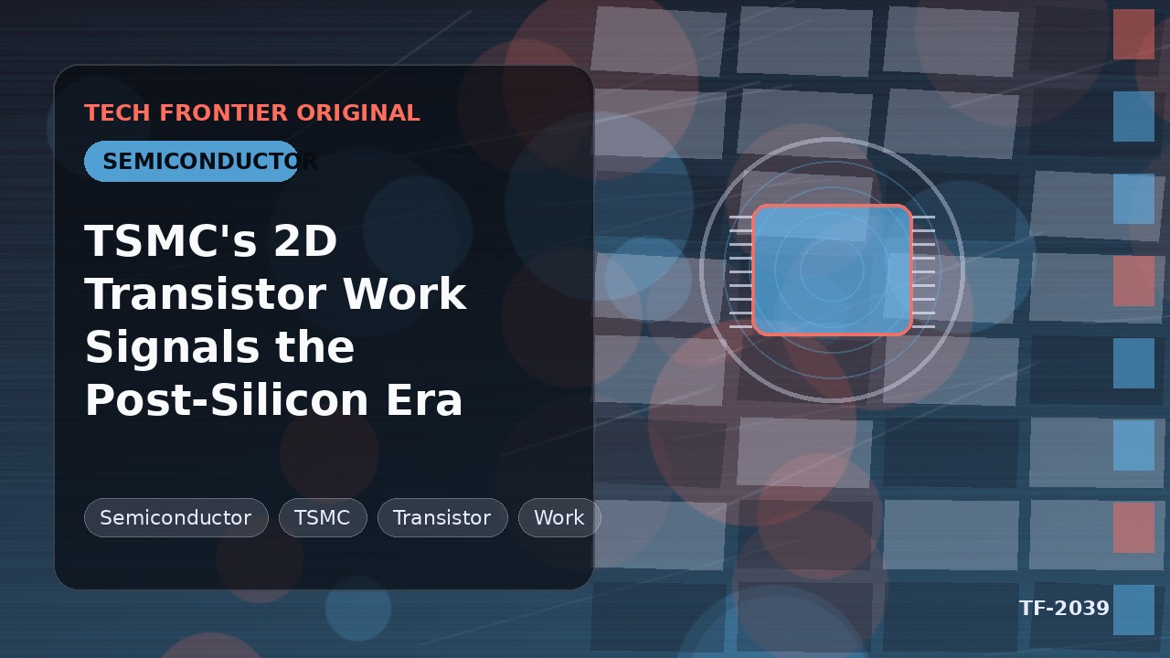 TSMC's 2D Transistor Work Signals the Post-Silicon Era