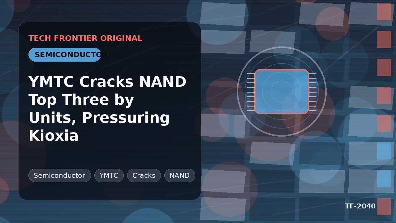 YMTC Cracks NAND Top Three by Units, Pressuring Kioxia