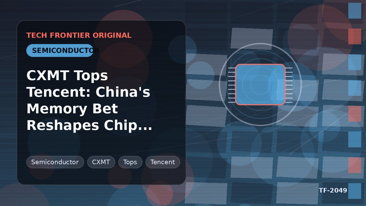 CXMT Tops Tencent: China's Memory Bet Reshapes Chip Order