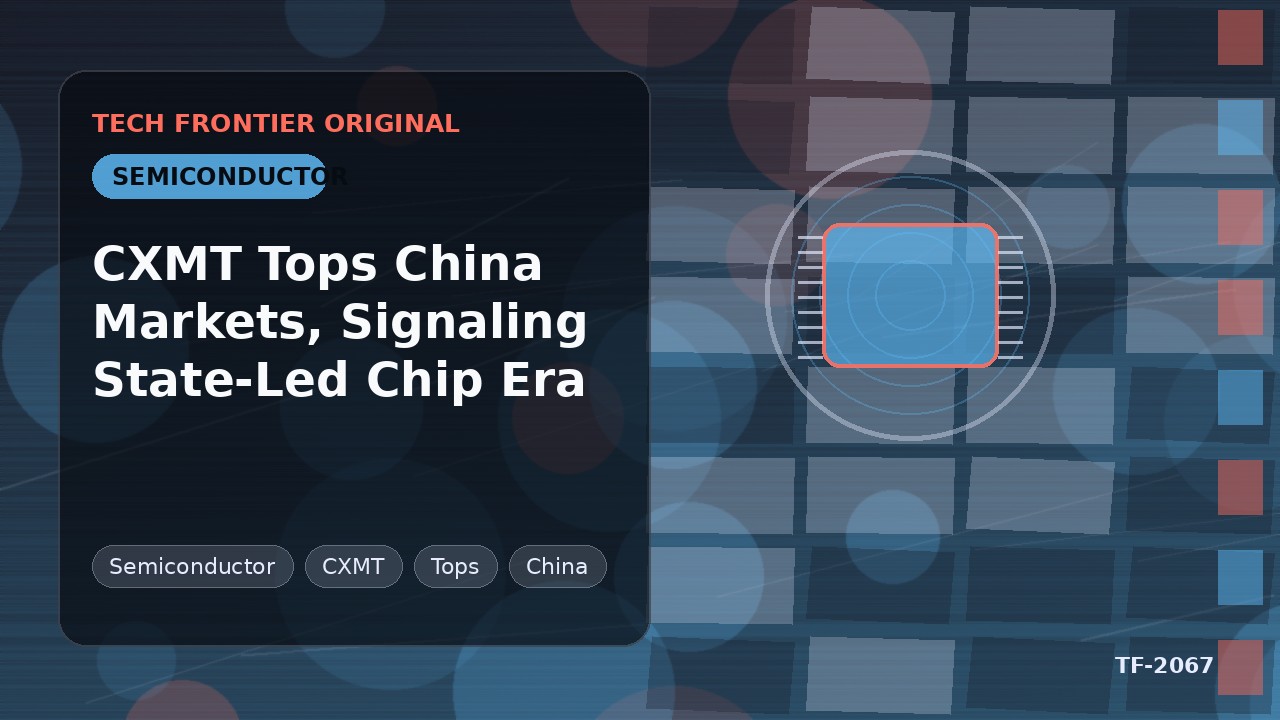 CXMT Tops China Markets, Signaling State-Led Chip Era