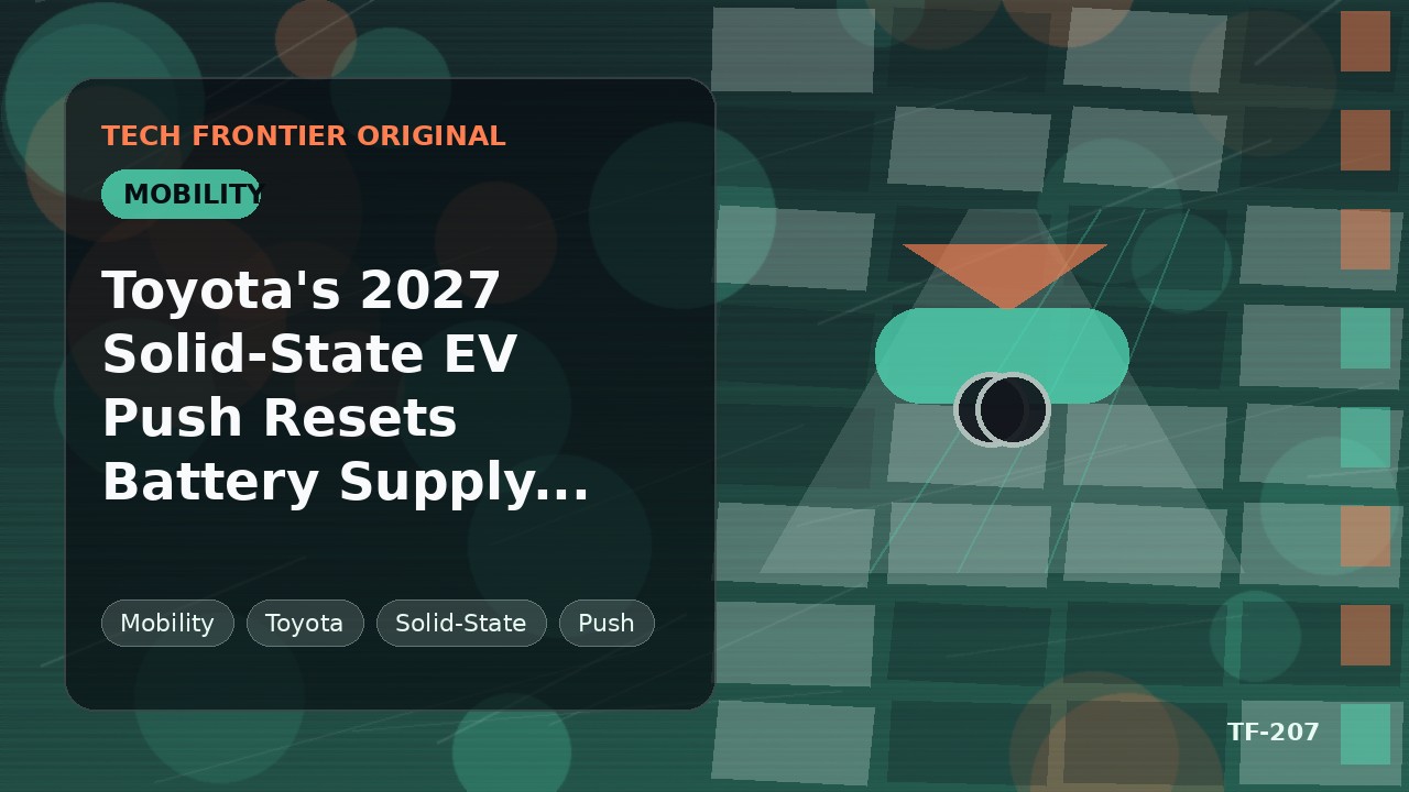 Toyotaの2027年全固体EV推進が電池サプライチェーンをリセットする