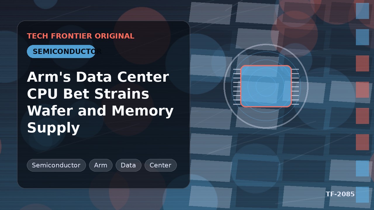 Arm's Data Center CPU Bet Strains Wafer and Memory Supply