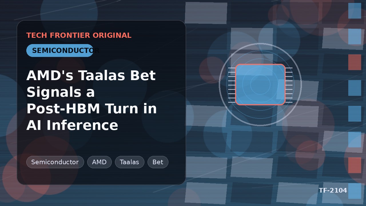 AMD's Taalas Bet Signals a Post-HBM Turn in AI Inference
