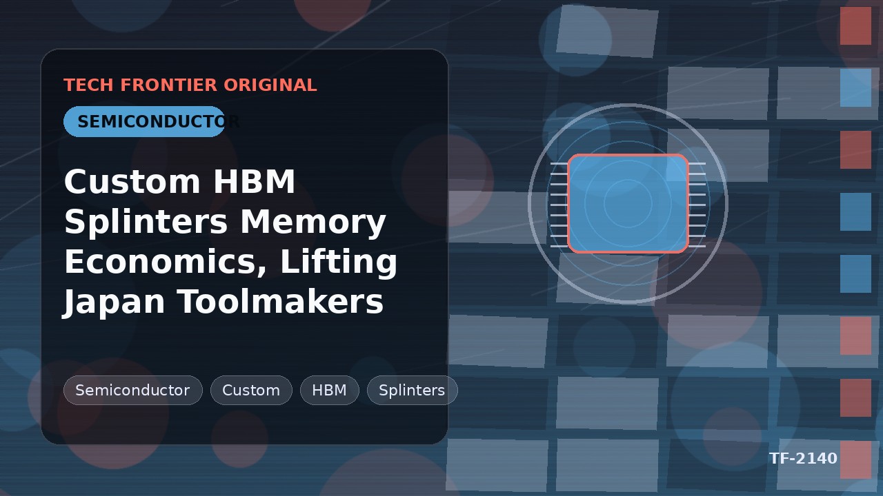 Custom HBM Splinters Memory Economics, Lifting Japan Toolmakers