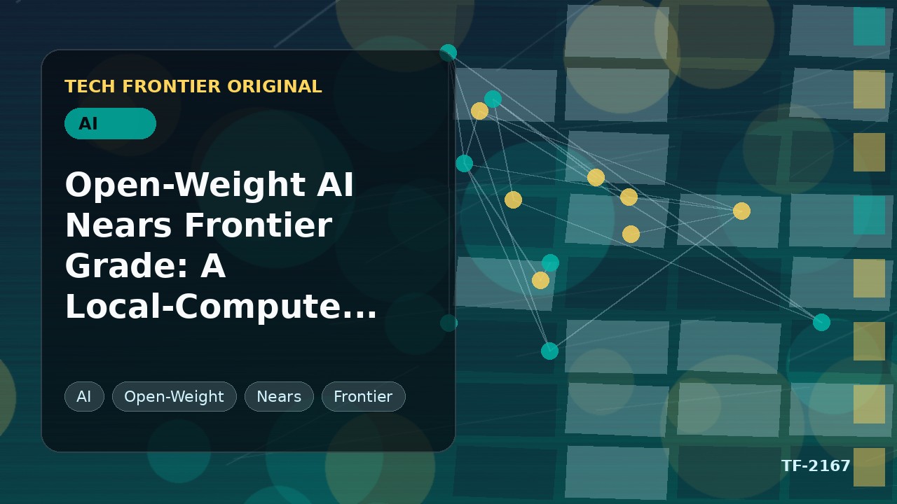 Open-Weight AI Nears Frontier Grade: A Local-Compute Opening for Japan