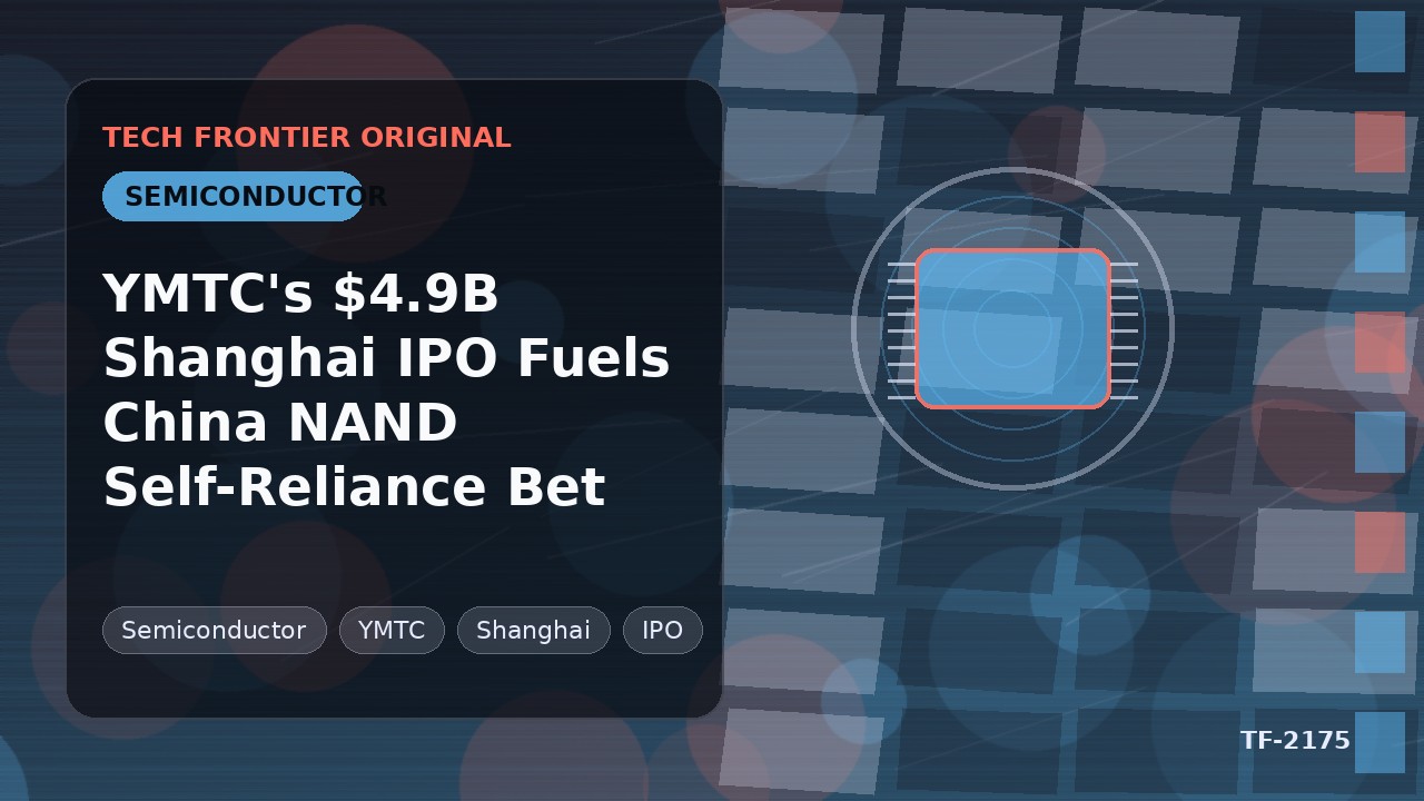 YMTC's $4.9B Shanghai IPO Fuels China NAND Self-Reliance Bet