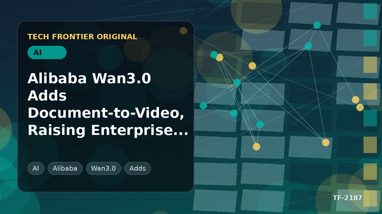 Alibaba Wan3.0 Adds Document-to-Video, Raising Enterprise Stakes
