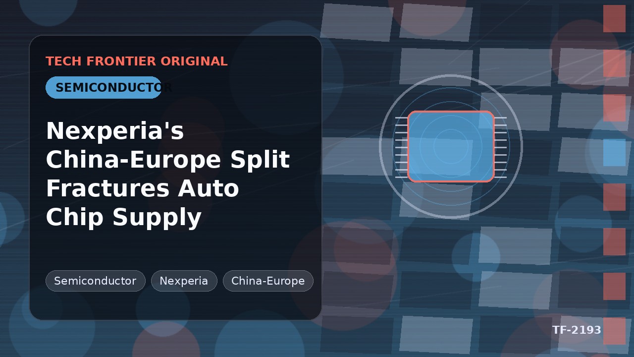 Nexperia's China-Europe Split Fractures Auto Chip Supply