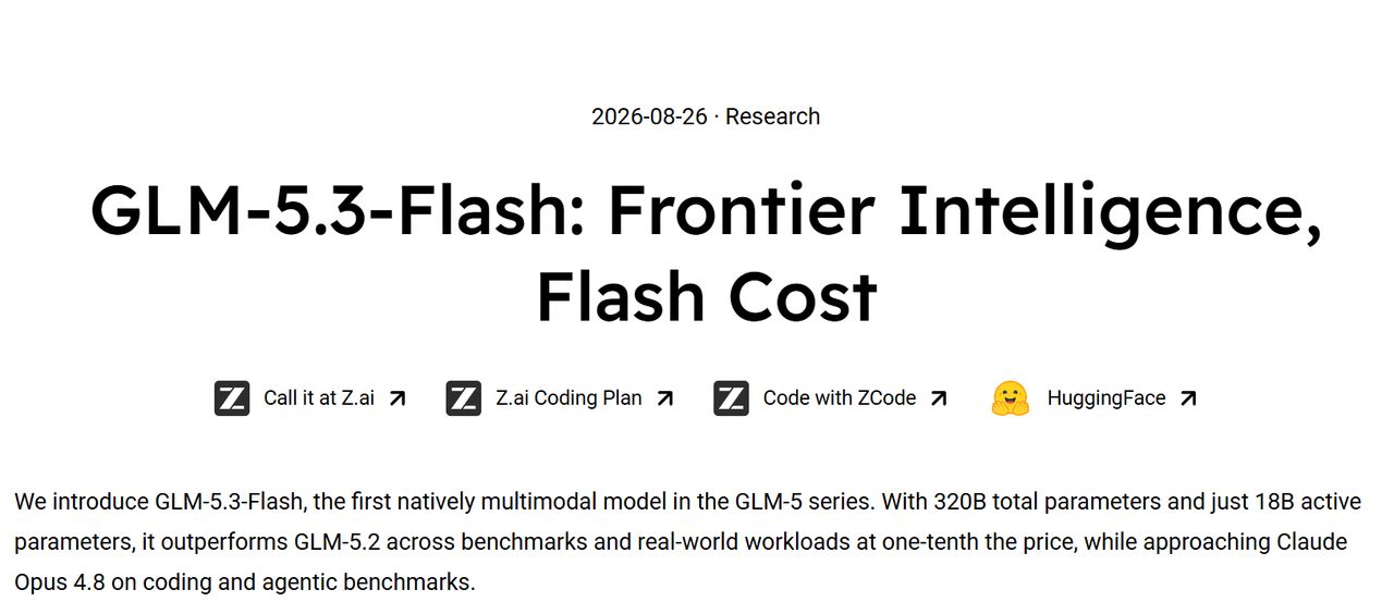 Zhipu's GLM-5.3-Flash Runs on 100K Domestic Chips, Weights Open