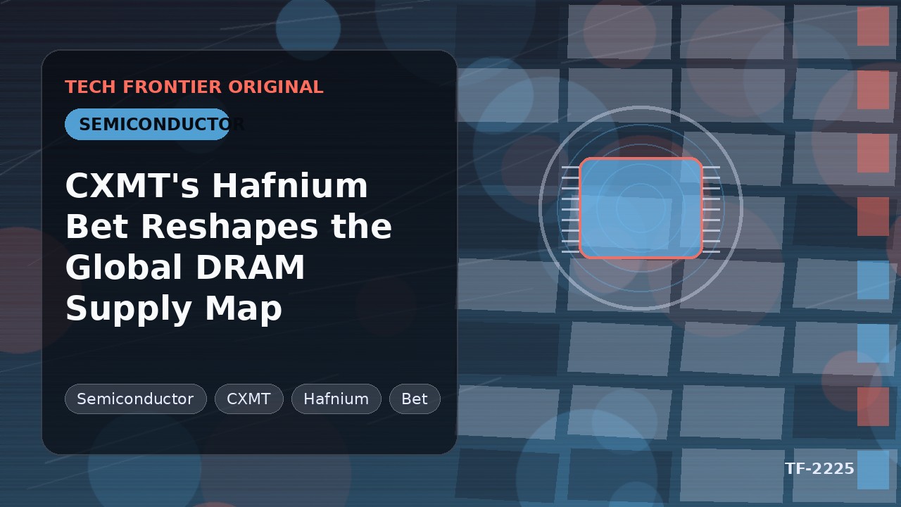 CXMT's Hafnium Bet Reshapes the Global DRAM Supply Map