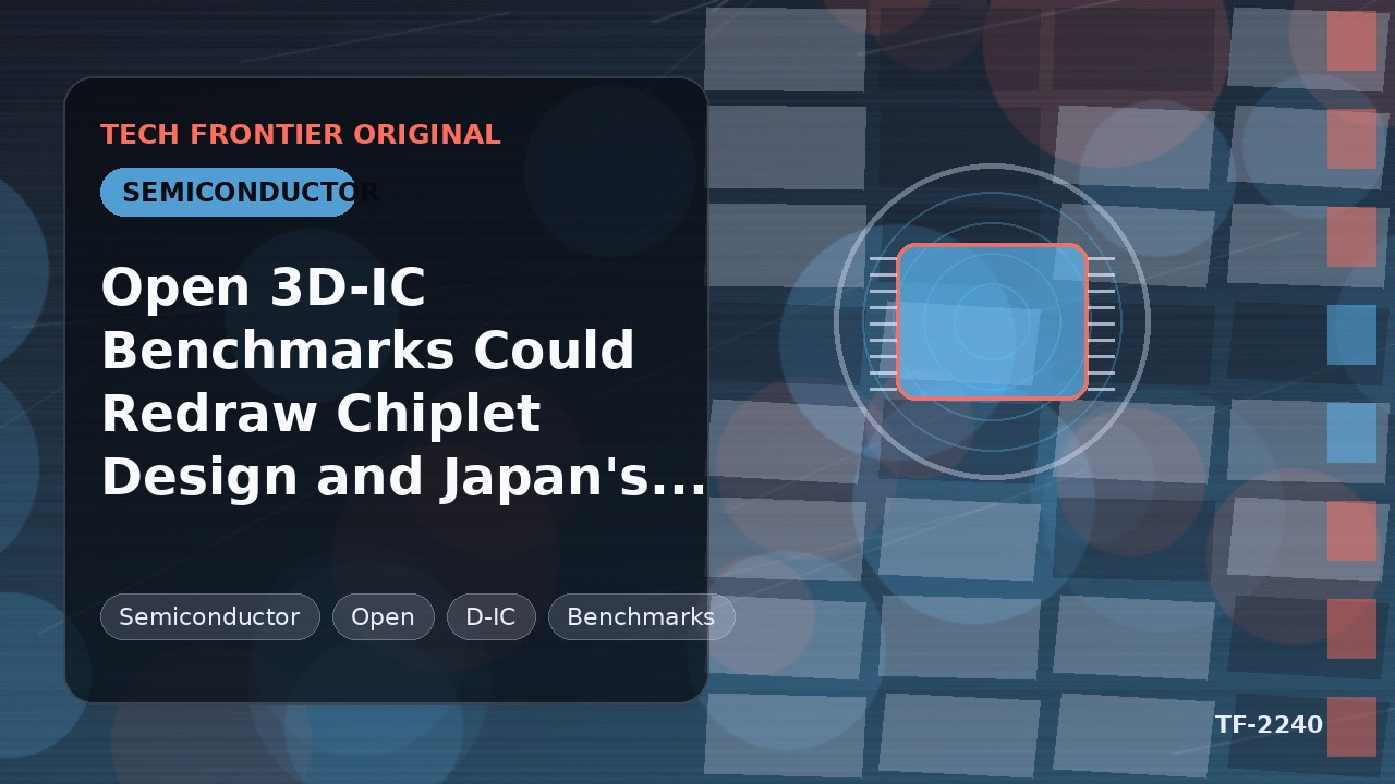 Open 3D-IC Benchmarks Could Redraw Chiplet Design and Japan's Edge