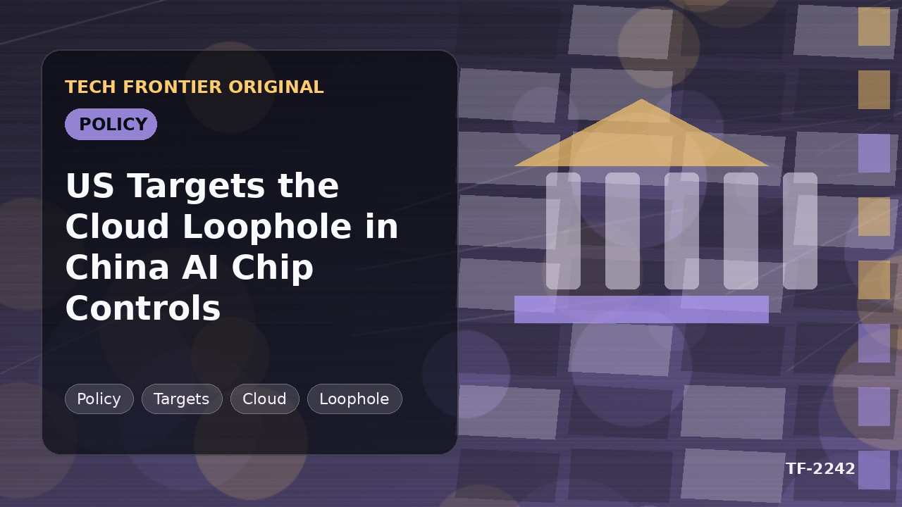 US Targets the Cloud Loophole in China AI Chip Controls