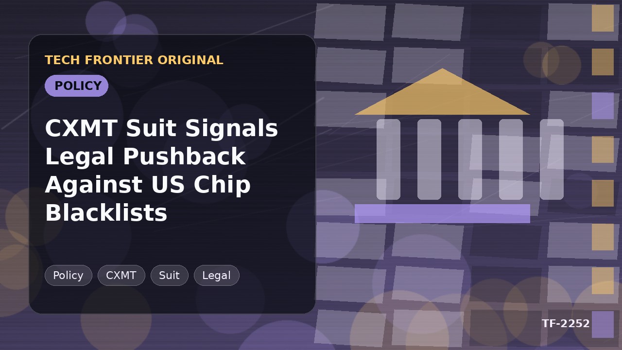 CXMT Suit Signals Legal Pushback Against US Chip Blacklists