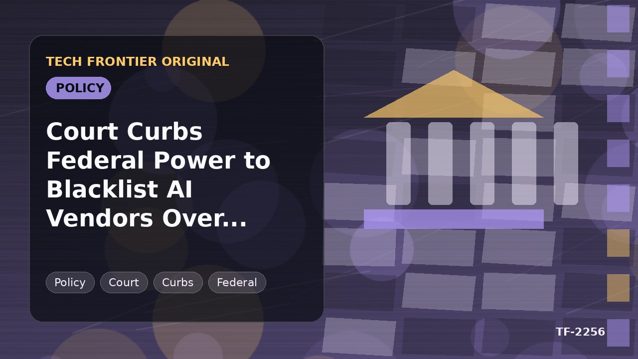 Court Curbs Federal Power to Blacklist AI Vendors Over Values