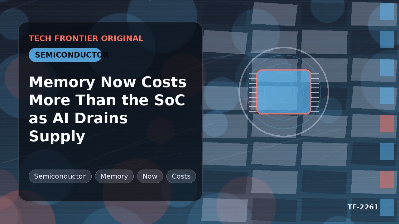 Memory Now Costs More Than the SoC as AI Drains Supply