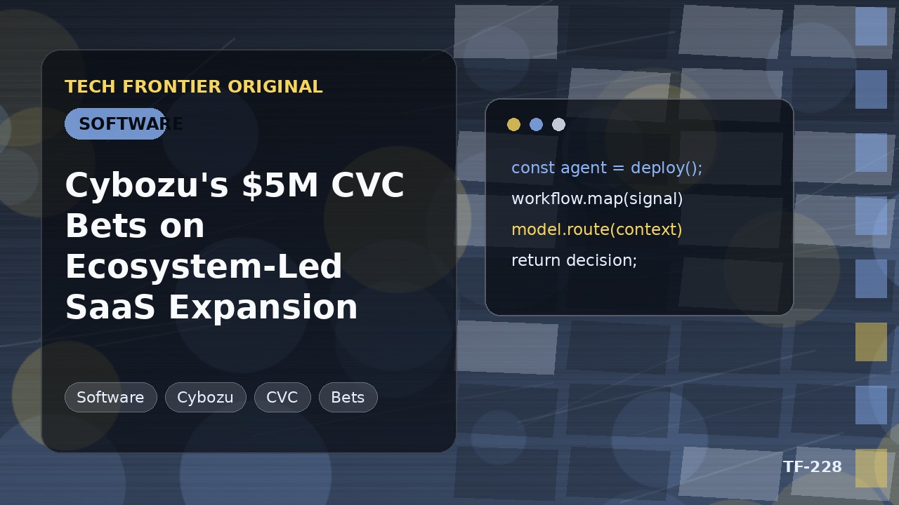 Cybozuの500万ドルCVCはエコシステム主導のSaaS拡張に賭ける
