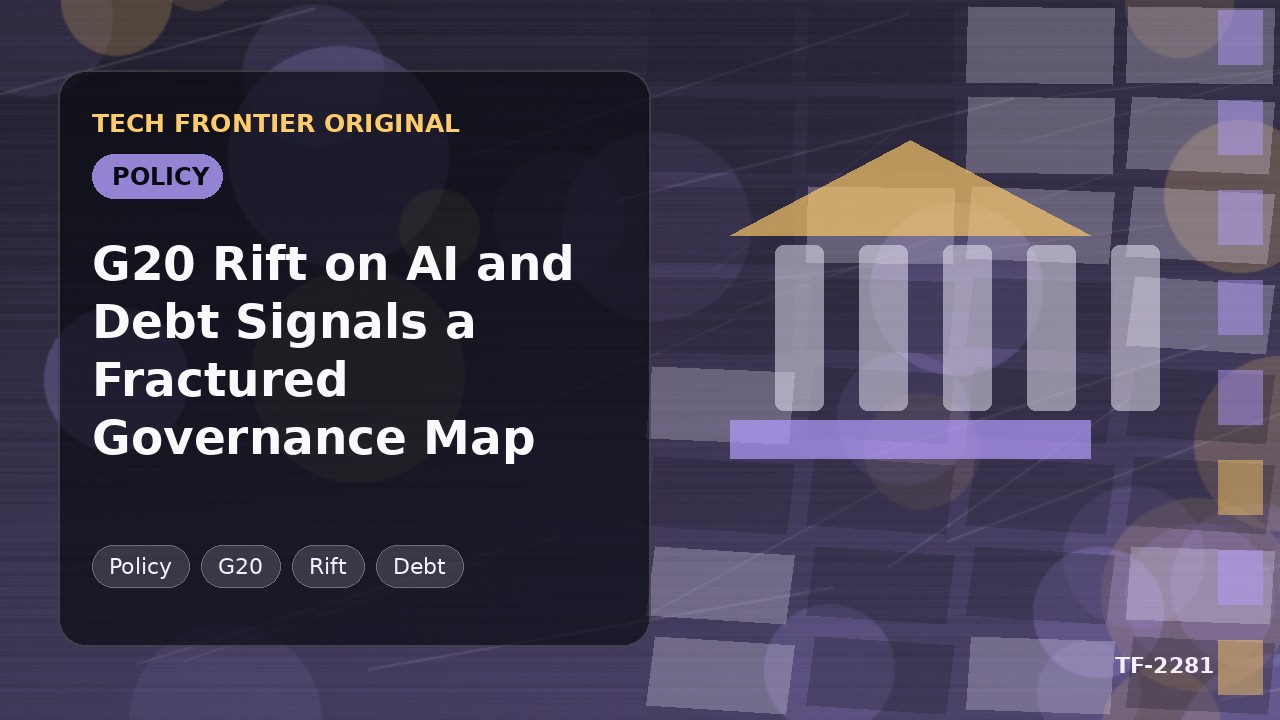 G20 Rift on AI and Debt Signals a Fractured Governance Map