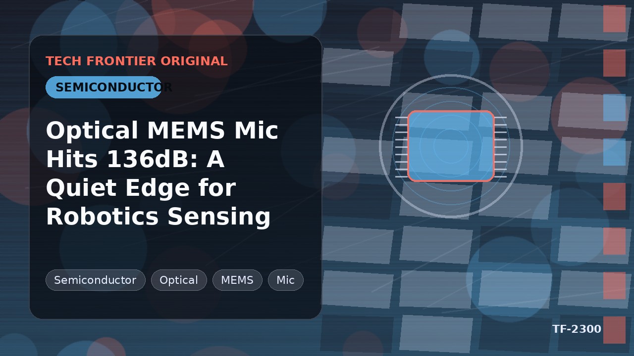 Optical MEMS Mic Hits 136dB: A Quiet Edge for Robotics Sensing