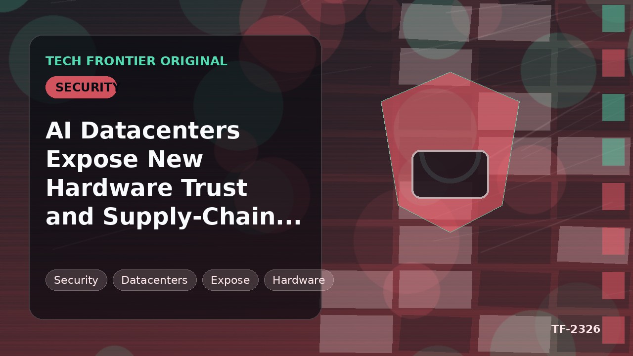 AI Datacenters Expose New Hardware Trust and Supply-Chain Gaps