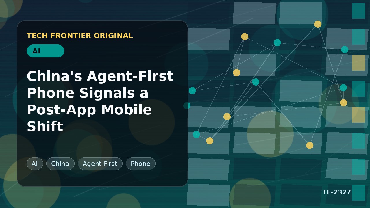 China's Agent-First Phone Signals a Post-App Mobile Shift