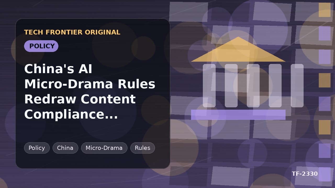 China's AI Micro-Drama Rules Redraw Content Compliance Playbook