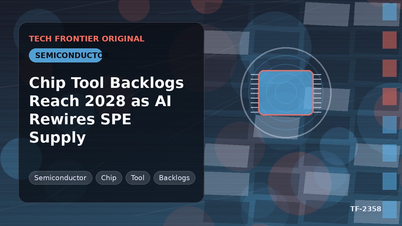 Chip Tool Backlogs Reach 2028 as AI Rewires SPE Supply