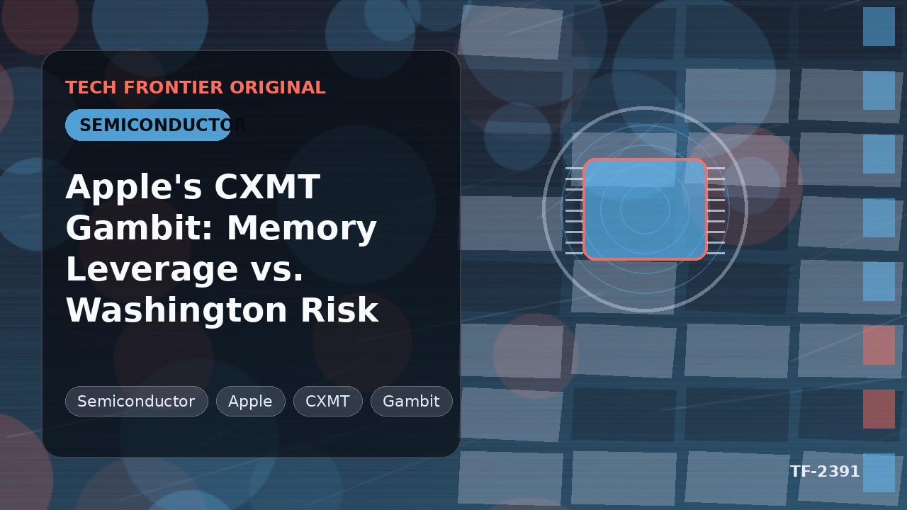 Apple's CXMT Gambit: Memory Leverage vs. Washington Risk