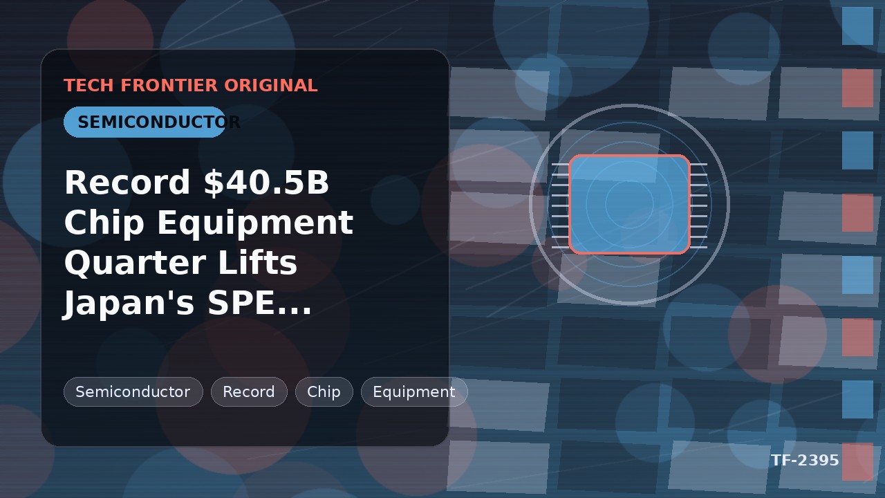 Record $40.5B Chip Equipment Quarter Lifts Japan's SPE Makers