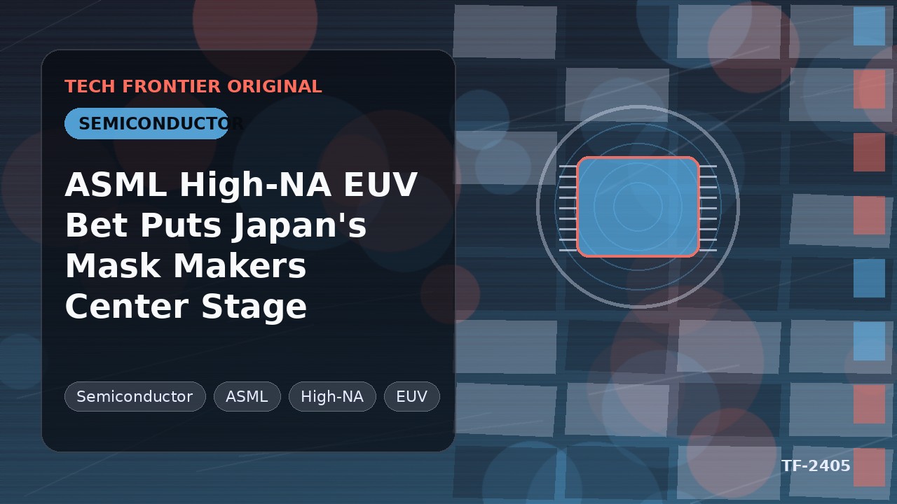ASML High-NA EUV Bet Puts Japan's Mask Makers Center Stage