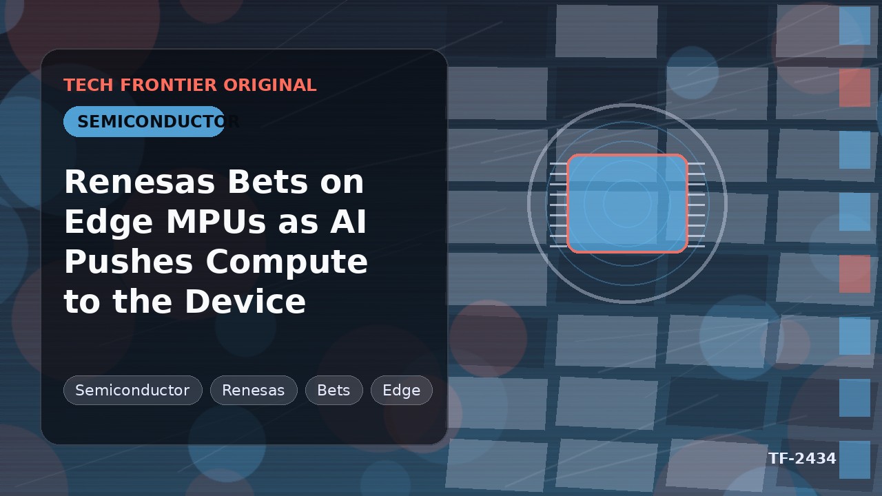 Renesas Bets on Edge MPUs as AI Pushes Compute to the Device