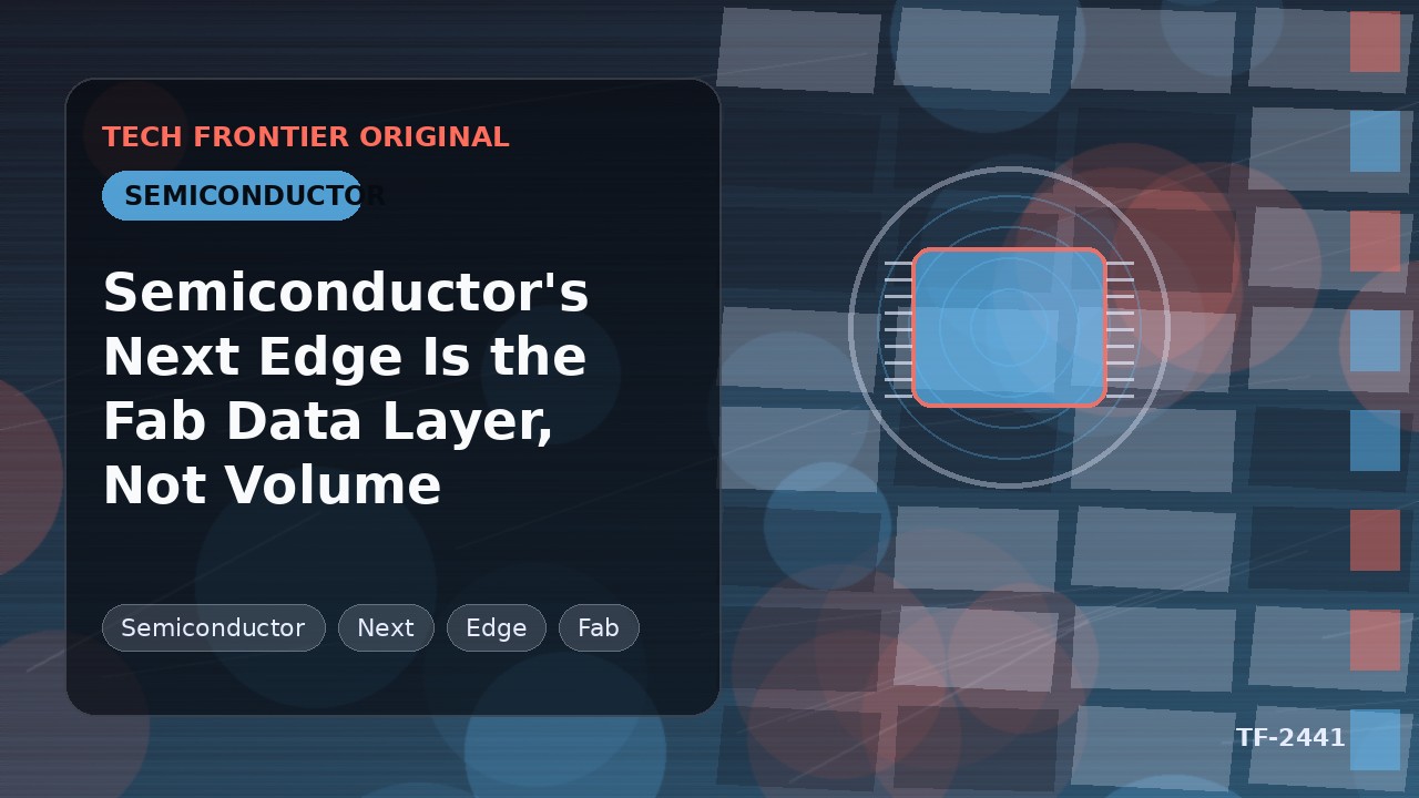 Semiconductor's Next Edge Is the Fab Data Layer, Not Volume