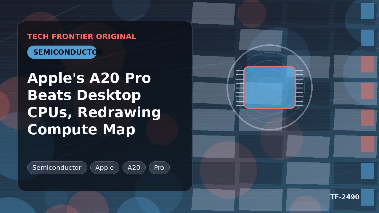 Apple's A20 Pro Beats Desktop CPUs, Redrawing Compute Map