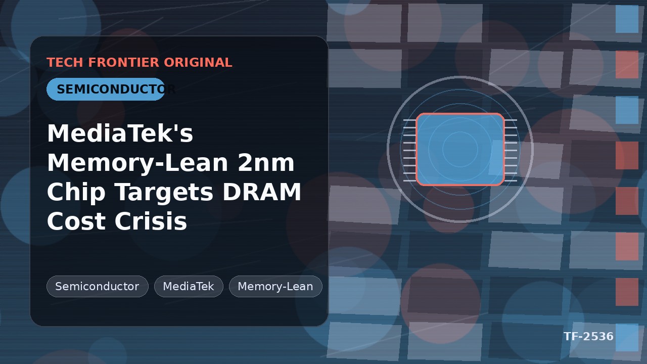 MediaTekのメモリ効率重視2nmチップ、DRAM価格高騰に対応