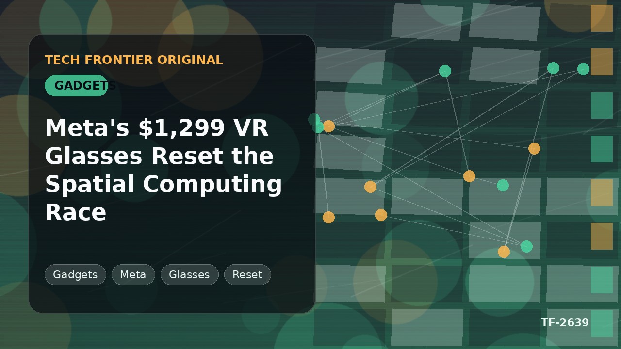 Metaの1,299ドルVRグラスが空間コンピューティング競争を刷新
