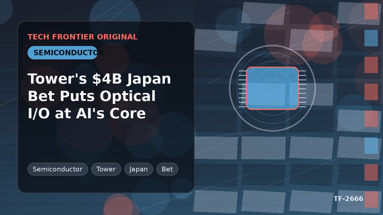Towerの40億ドル日本投資、光学I/OをAIの中核に据える