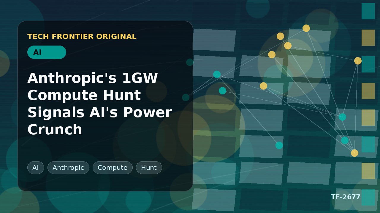 Anthropicの1GW級コンピュート確保戦略が示すAIの電力危機